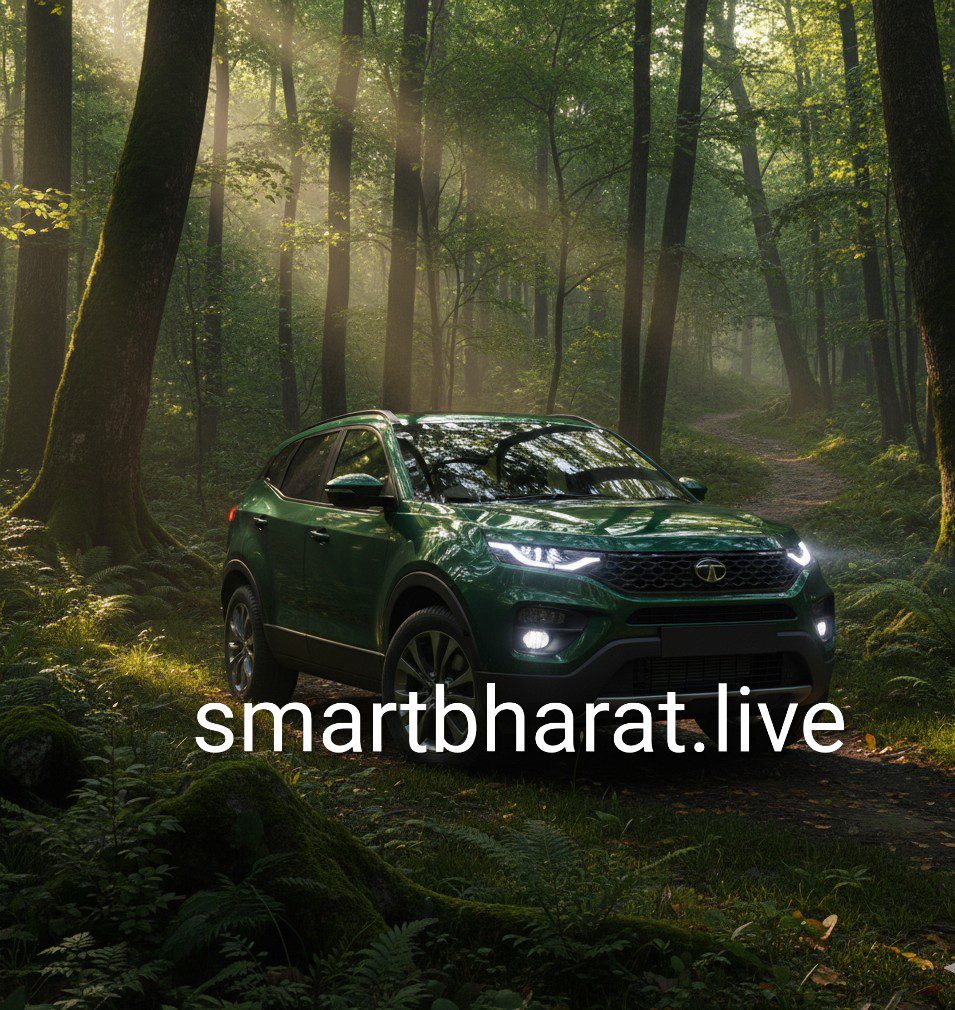 Green tata harrier adventure in green forest